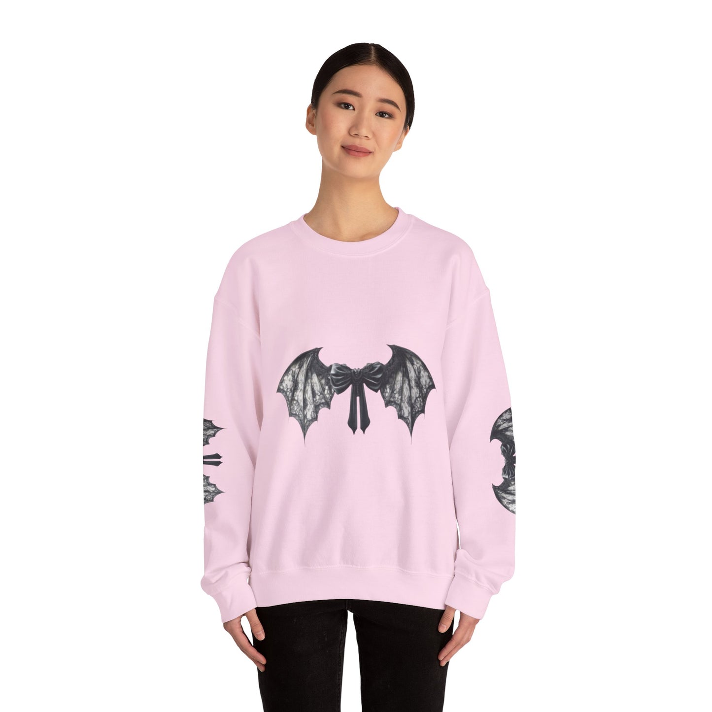 Y2K Bat Bow Coquette Crewneck Sweatshirt