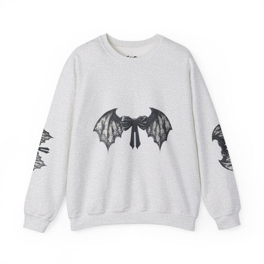 Y2K Bat Bow Coquette Crewneck Sweatshirt