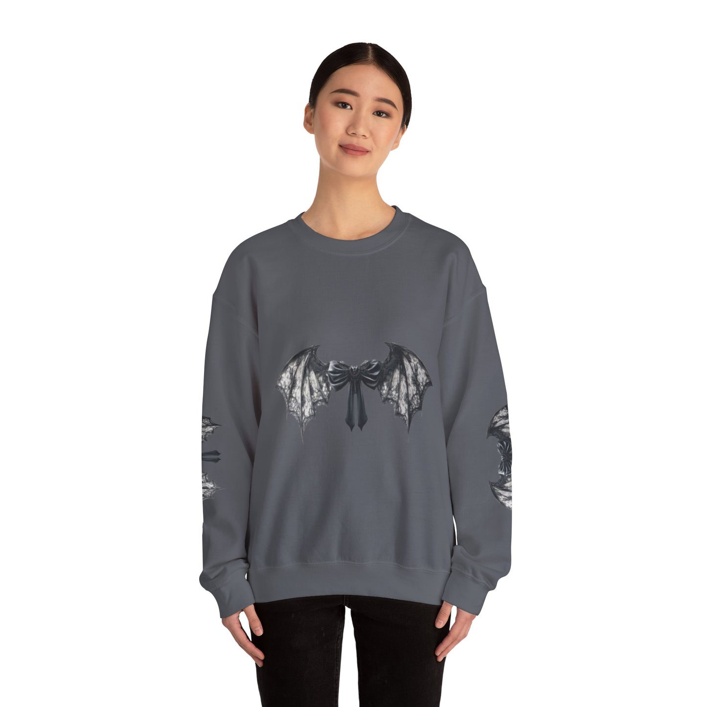 Y2K Bat Bow Coquette Crewneck Sweatshirt