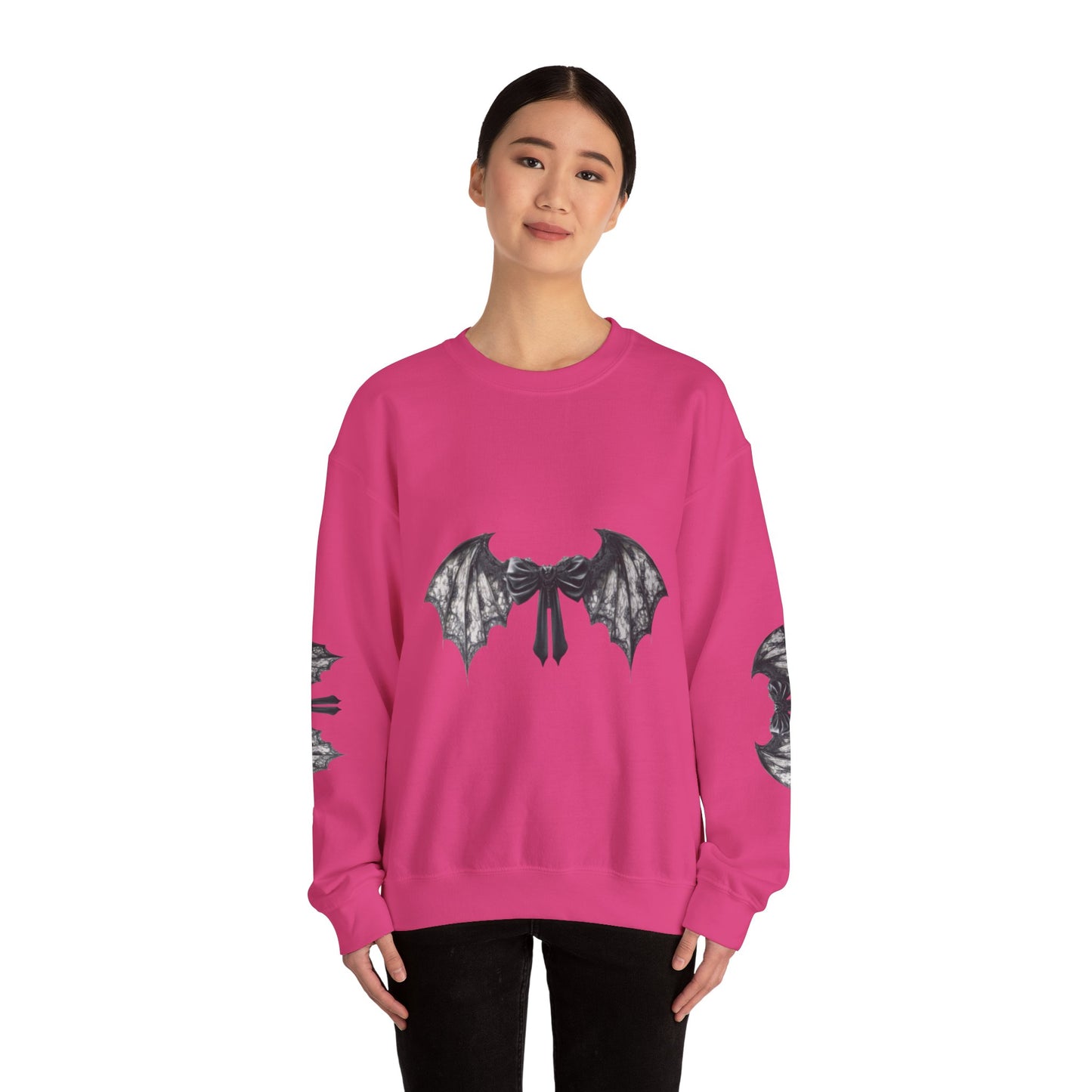 Y2K Bat Bow Coquette Crewneck Sweatshirt